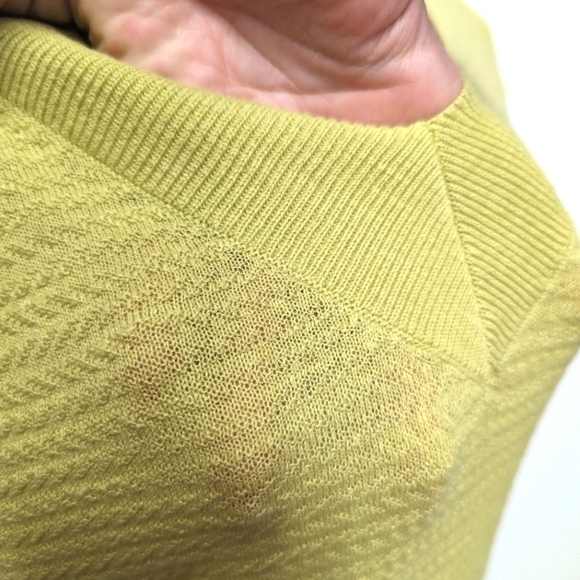 Nwt Loft Outlet Lime Green V Neck Summer Cotton Sweater M - Picture 4 of 12